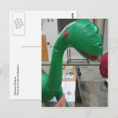 Dinosaur Ballon Postkarte (Vorne/Hinten)
