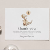 Dinosaur Balloon 1. Geburtstag - Danke Karte