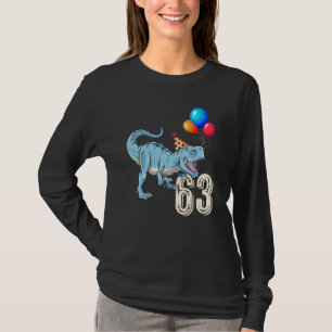 Dinosaur Balloon Rex 63. Geburtstag Kind Mädchen M T-Shirt