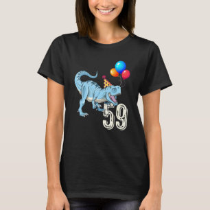 Dinosaur Balloon T Rex 59. Geburtstag Kindermädche T-Shirt