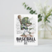 Dinosaur Baseball Ball Busta Gear Postkarte (Stehend Vorderseite)