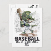 Dinosaur Baseball Ball Busta Gear Postkarte (Vorne/Hinten)