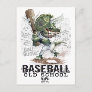 Dinosaur Baseball Ball Busta Gear Postkarte
