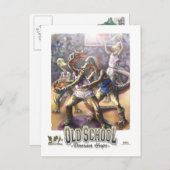 Dinosaur Basketball Postkarte (Vorne/Hinten)