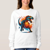 Dinosaur Basketball T - Shirt - T-Rex Sports Graph