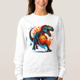 Dinosaur Basketball T - Shirt - T-Rex Sports Graph