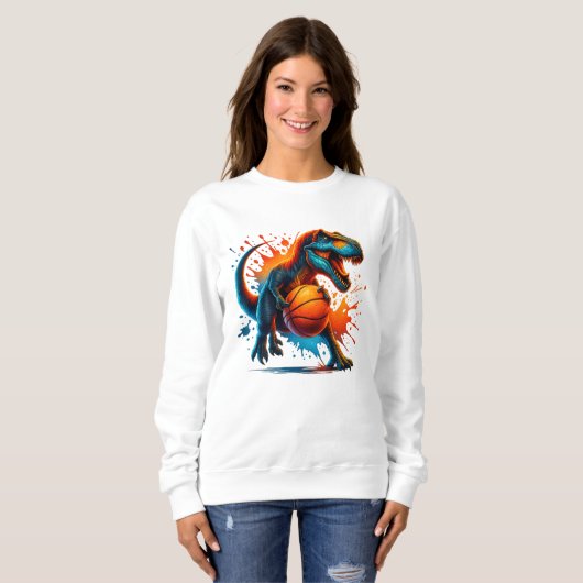 Dinosaur Basketball T - Shirt - T-Rex Sports Graph (Vorne ganz)