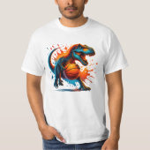 Dinosaur Basketball T - Shirt - T-Rex Sports Graph (Vorderseite)