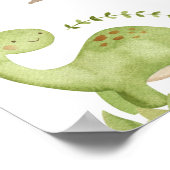 Dinosaur Begrüßungszeichen Poster (Ecke)