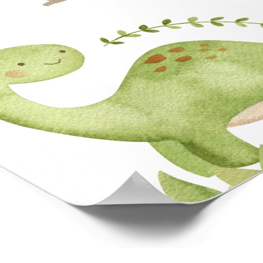 Dinosaur Begrüßungszeichen Poster (Ecke)