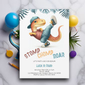 Dinosaur bewegt Cool Stomp Chomp Roar Boy Geburtst Einladung