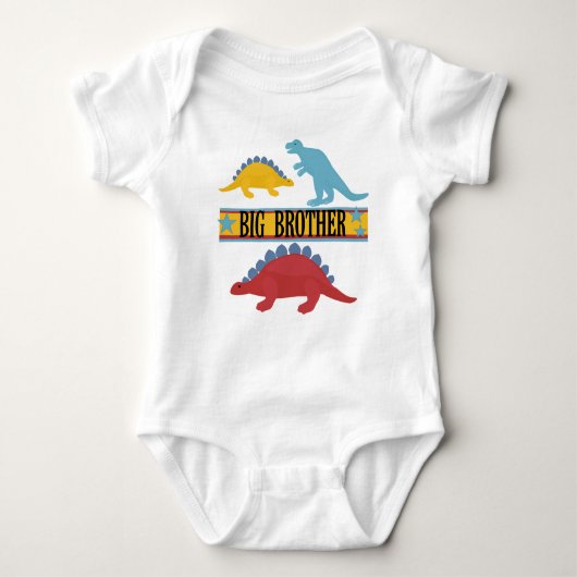 Dinosaur Big Brother Baby Strampler (Vorderseite)