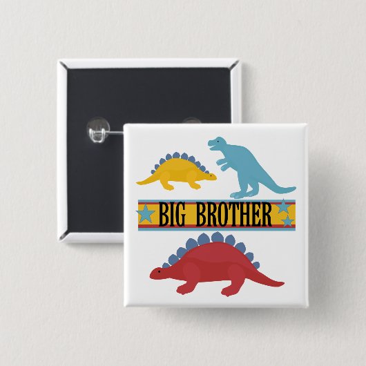 Dinosaur Big Brother Button (Vorne & Hinten)