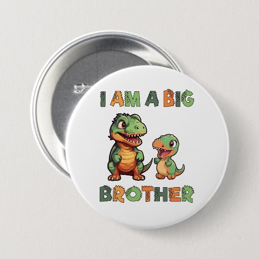 Dinosaur Big Brother Button (Vorne & Hinten)