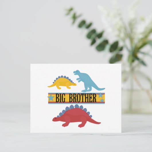 Dinosaur Big Brother Postkarte (Stehend Vorderseite)