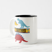 Dinosaur Big Brother Zweifarbige Tasse (Vorderseite Links)