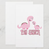 Dinosaur Big Sister Briefpapier (Vorne/Hinten)