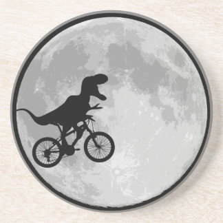 Dinosaur Bike & Moon Getränkeuntersetzer