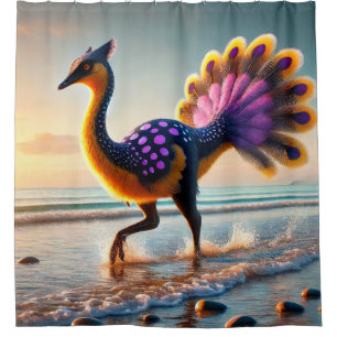 Dinosaur Bird Duschvorhang