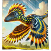 Dinosaur Bird Duschvorhang (Vorderseite)