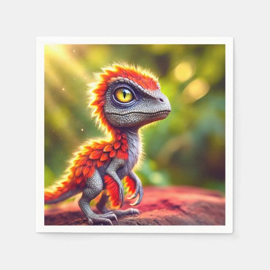 Dinosaur Bird Serviette (Vorderseite)