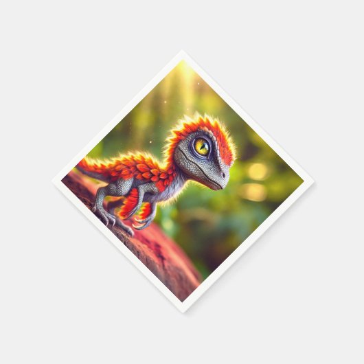 Dinosaur Bird Serviette (Ecke)