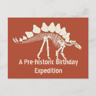 Dinosaur Birthday Adventure Einladungspostkarte