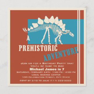 Dinosaur Birthday Adventure Party Einladung