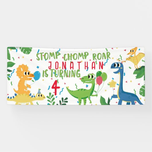 DINOSAUR BIRTHDAY BANNER (Horizontal)