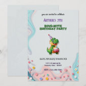 Dinosaur Birthday Bash Personalisiert Einladung (Vorne/Hinten)