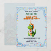 Dinosaur Birthday Bash Personalisiert Einladung (Vorne/Hinten)