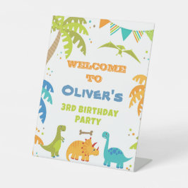 Dinosaur Birthday, Begrüßungszeichen Sockelschild