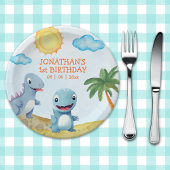 Dinosaur Birthday boy Party  Pappteller