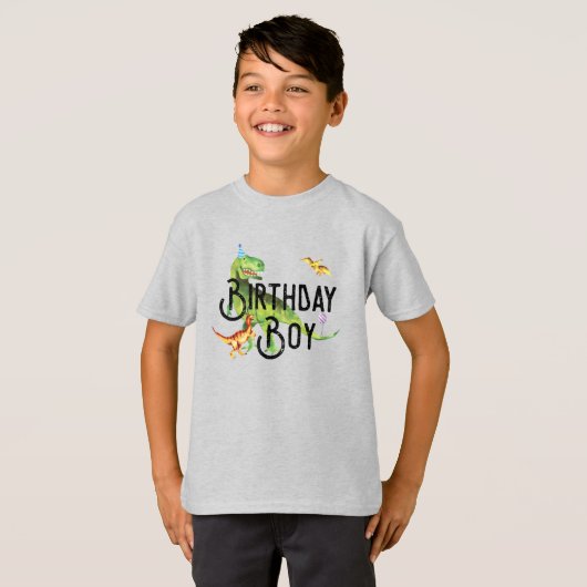 Dinosaur Birthday Boy Shirt (Vorne ganz)