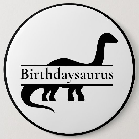Dinosaur Birthday Button (Vorderseite)