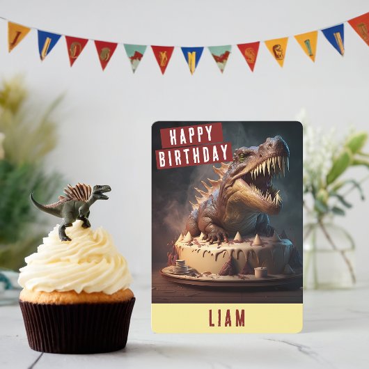 Dinosaur Birthday Card Feiertagskarte