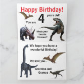 Dinosaur Birthday Card Karte (Innenseite)