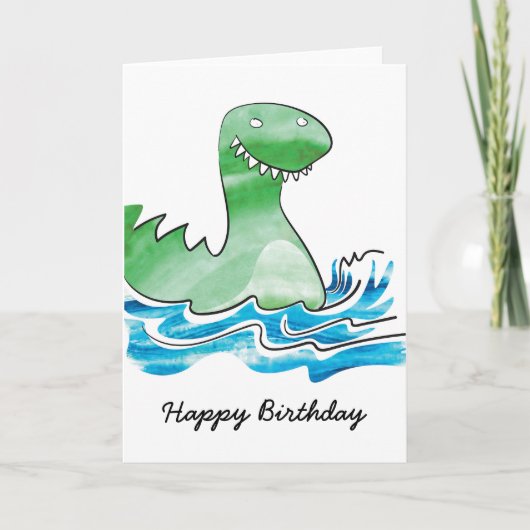 Dinosaur Birthday Card Karte (Vorderseite)