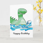 Dinosaur Birthday Card Karte (Gelbe Blume)