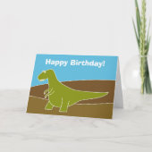 Dinosaur Birthday Card Karte (Vorderseite)