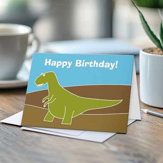 Dinosaur Birthday Card Karte