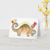 Dinosaur Birthday Card Karte (Gelbe Blume)