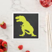 Dinosaur Birthday Chalkboard Green Serviette (Beispiel)