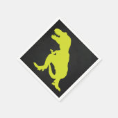 Dinosaur Birthday Chalkboard Green Serviette (Ecke)