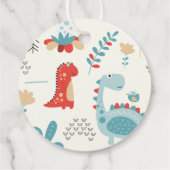Dinosaur Birthday Danke Geschenkanhänger (Rückseite)