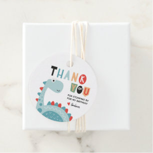 Dinosaur Birthday Danke Geschenkanhänger