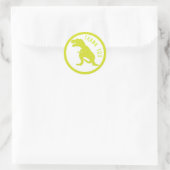 Dinosaur Birthday Danke Runder Aufkleber (Tasche)