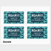 Dinosaur Birthday Danke Stickers (Blatt)