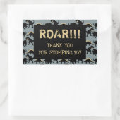 Dinosaur Birthday Danke Stickers Gold (Tasche)