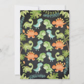 Dinosaur Birthday Einladung (Rückseite)